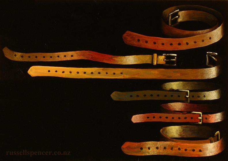Dream Belts 2 - painting by artist Russell Spencer