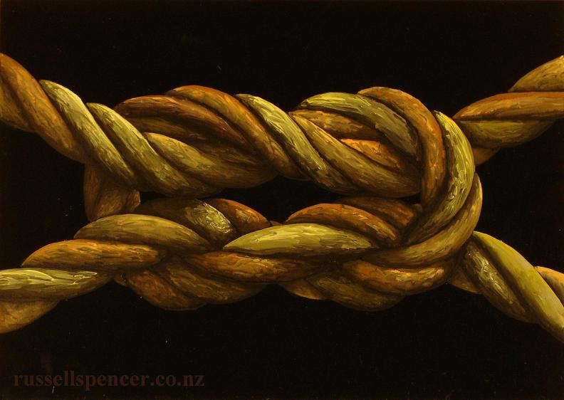 Knot 2 - painting by artist Russell Spencer