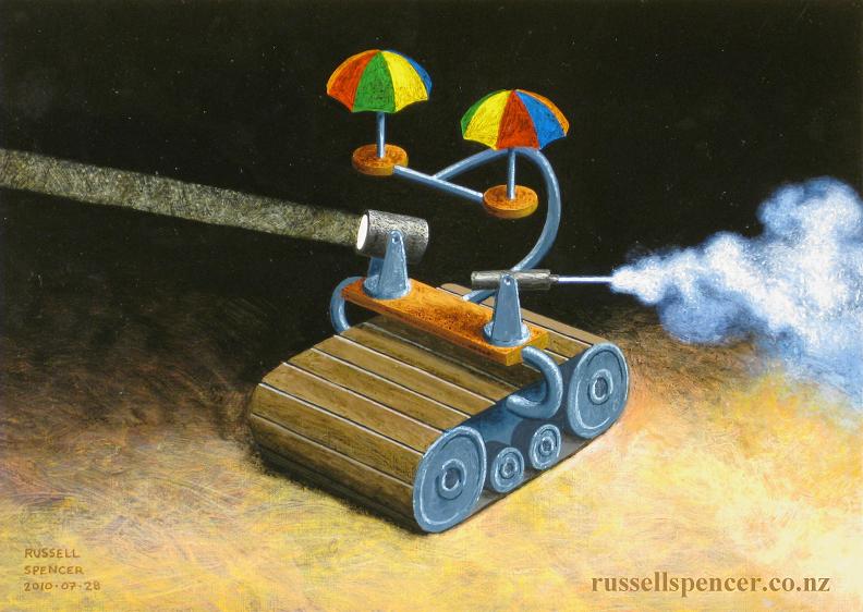 Engine 2 - painting by artist Russell Spencer