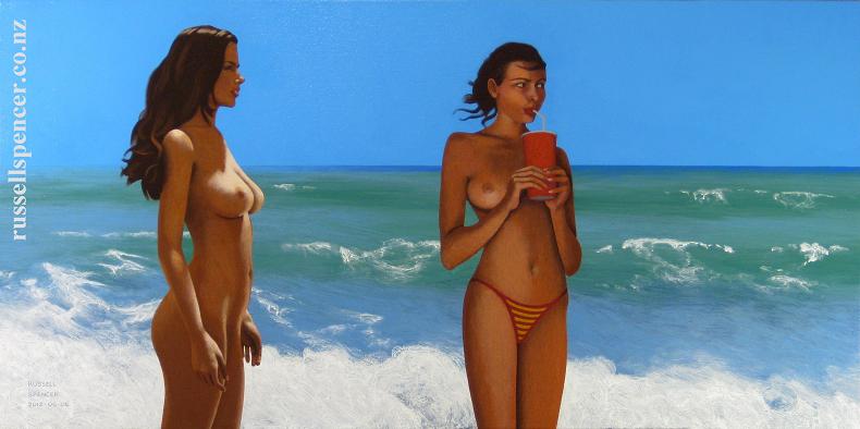 Kiwi Artist Imagines The Mediterranean - painting by artist Russell Spencer