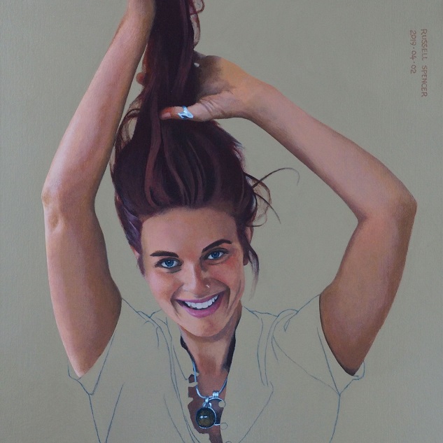 Portrait of Elle Hendriks by artist Russell Spencer