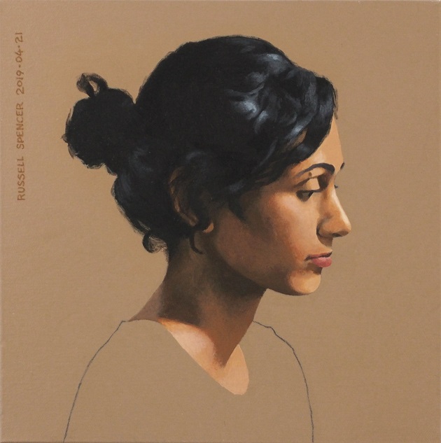 Portrait of Vaishnavie Logeswaran In Profile by artist Russell Spencer