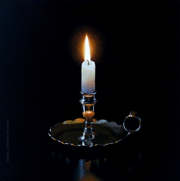 White Candle by artist Russell Spencer