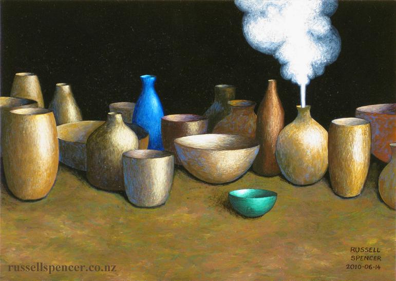 Finished Painting Pots 1