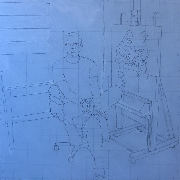 Progress Picture 2/22 for Self-Portrait In Best Painting Trousers