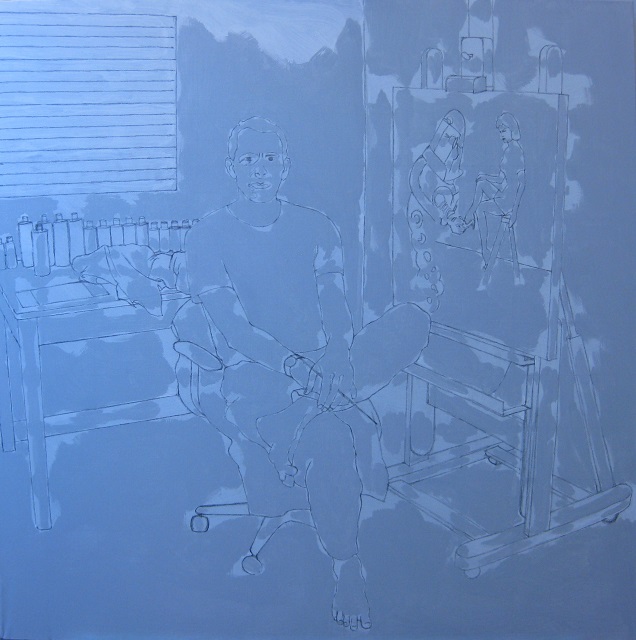 Progress Picture 3/22 for Self-Portrait In Best Painting Trousers