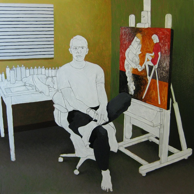 Progress Picture 7/22 for Self-Portrait In Best Painting Trousers