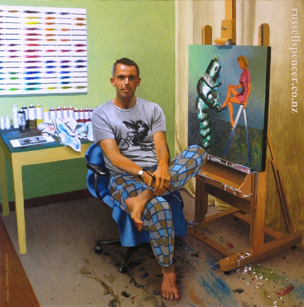 Finished Painting Self-Portrait In Best Painting Trousers