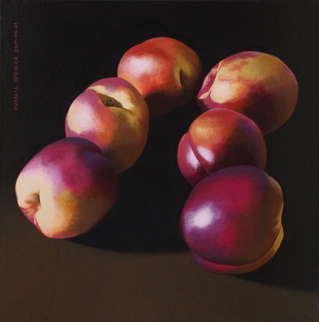 Finished Painting Six Nectarines