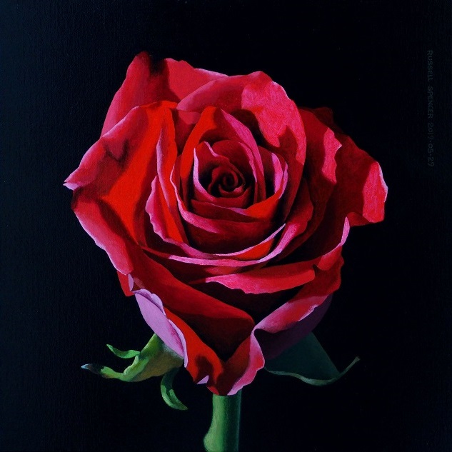 Finished Painting Red Rose
