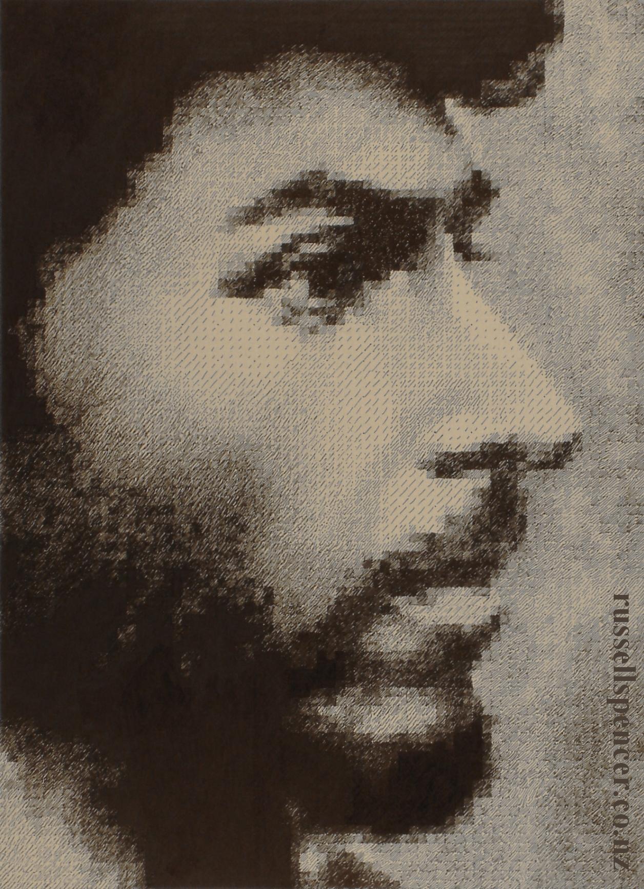 Young Stalin - painting by artist Russell Spencer (Large)