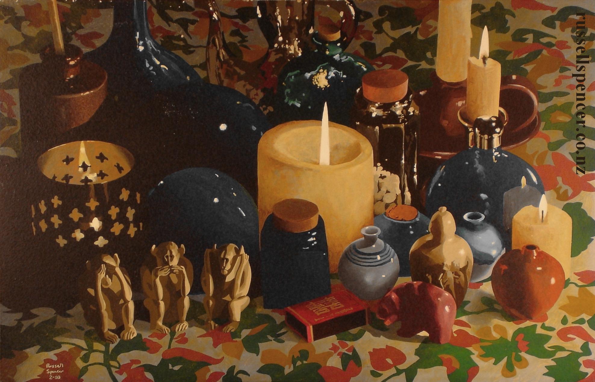 Candle Still Life by artist Russell Spencer (Large)