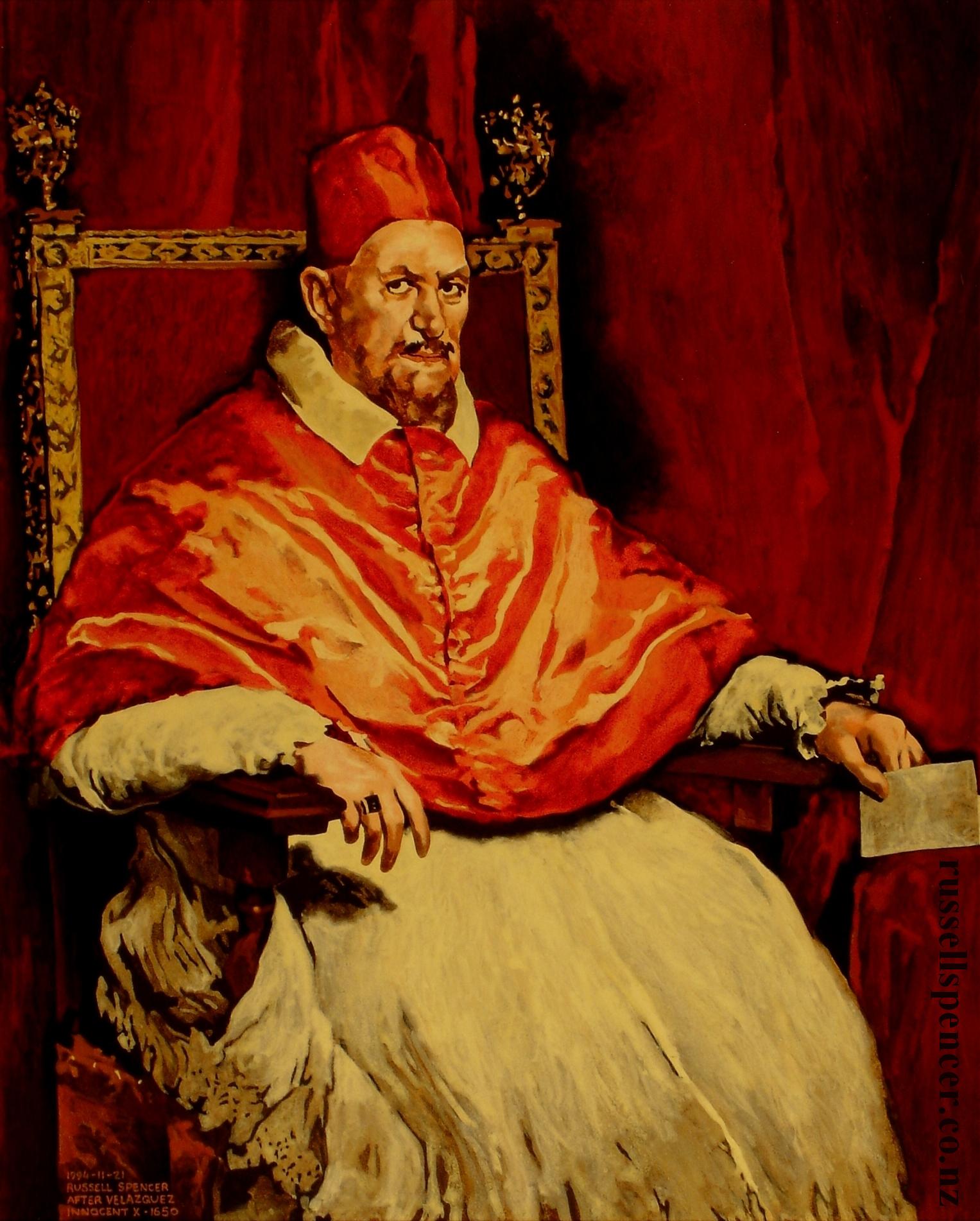 Copy Of Innocent X - painting by artist Russell Spencer (Large)