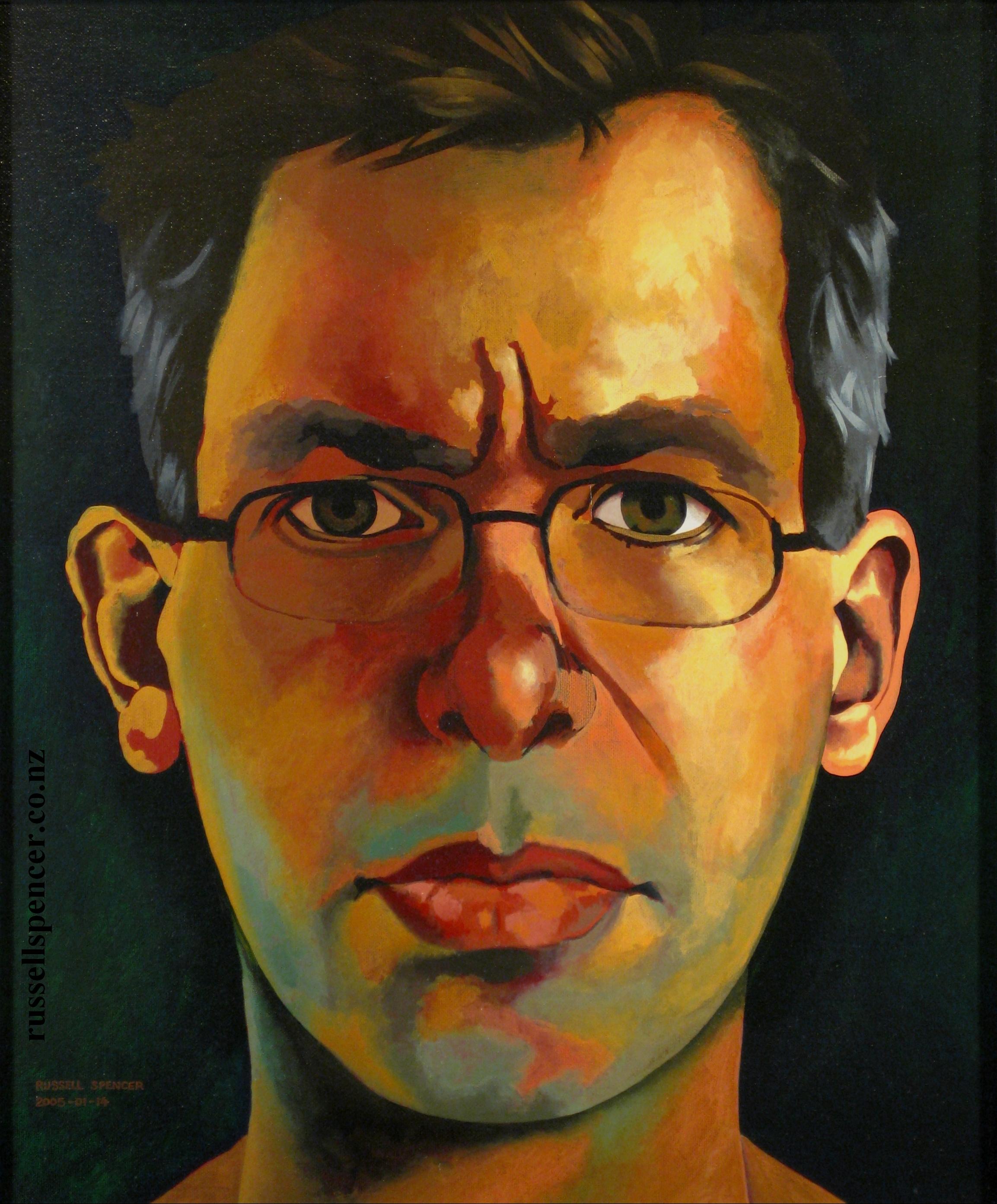 Self Portrait - painting by artist Russell Spencer (Large)