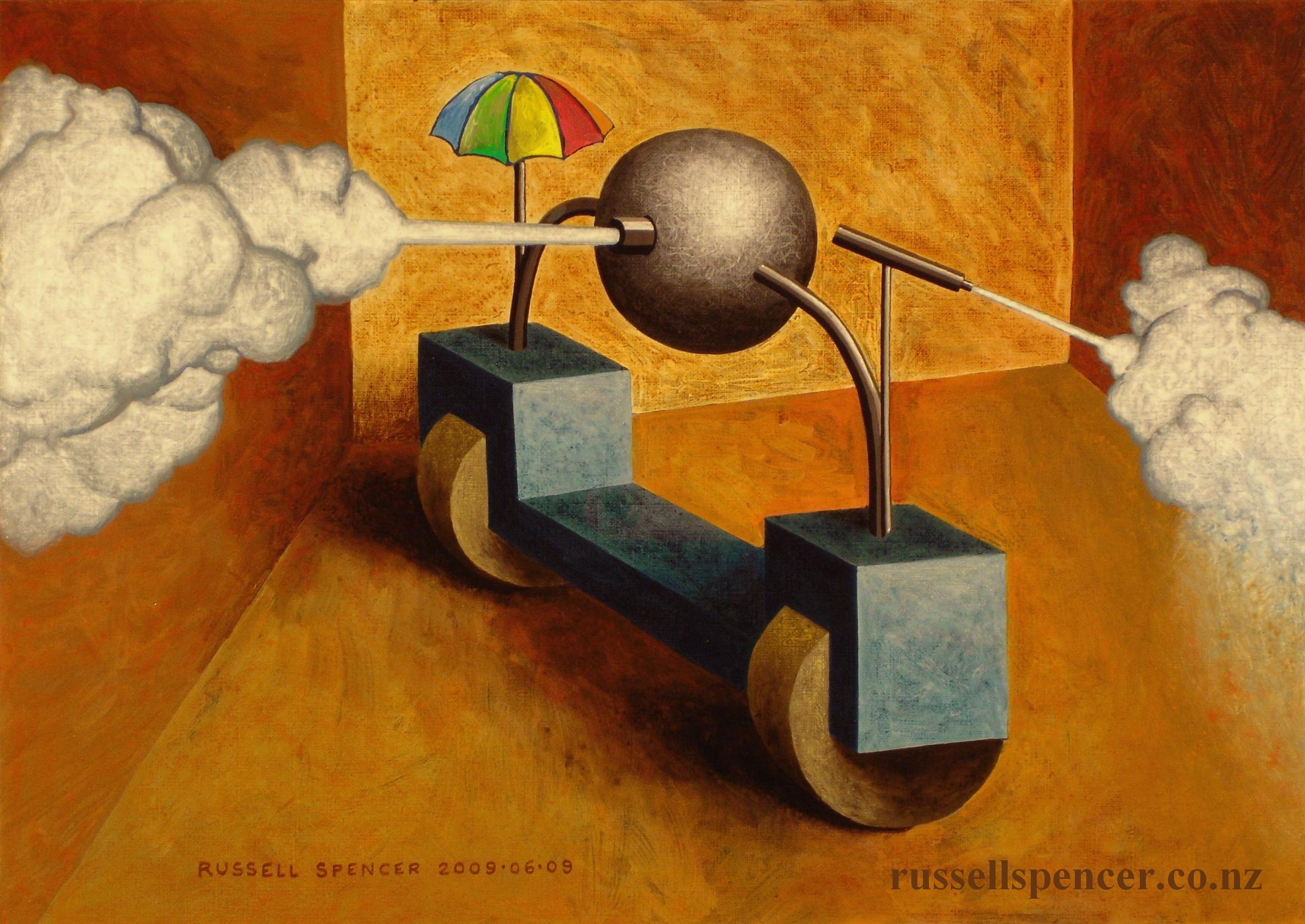 Engine - painting by artist Russell Spencer (Large)