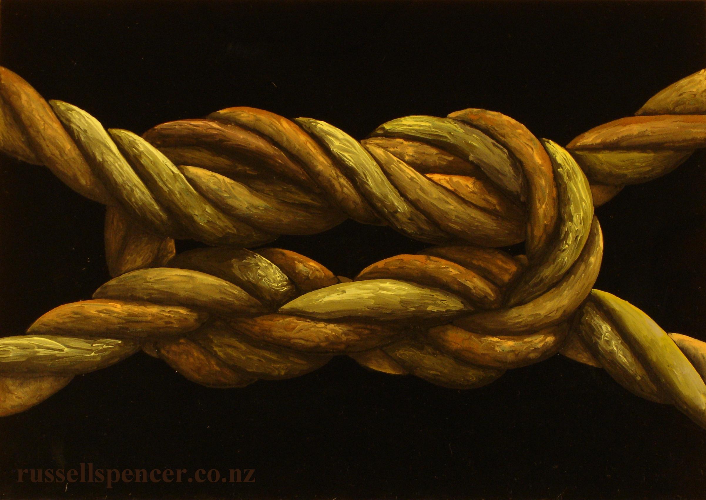 Knot 2 - painting by artist Russell Spencer (Large)