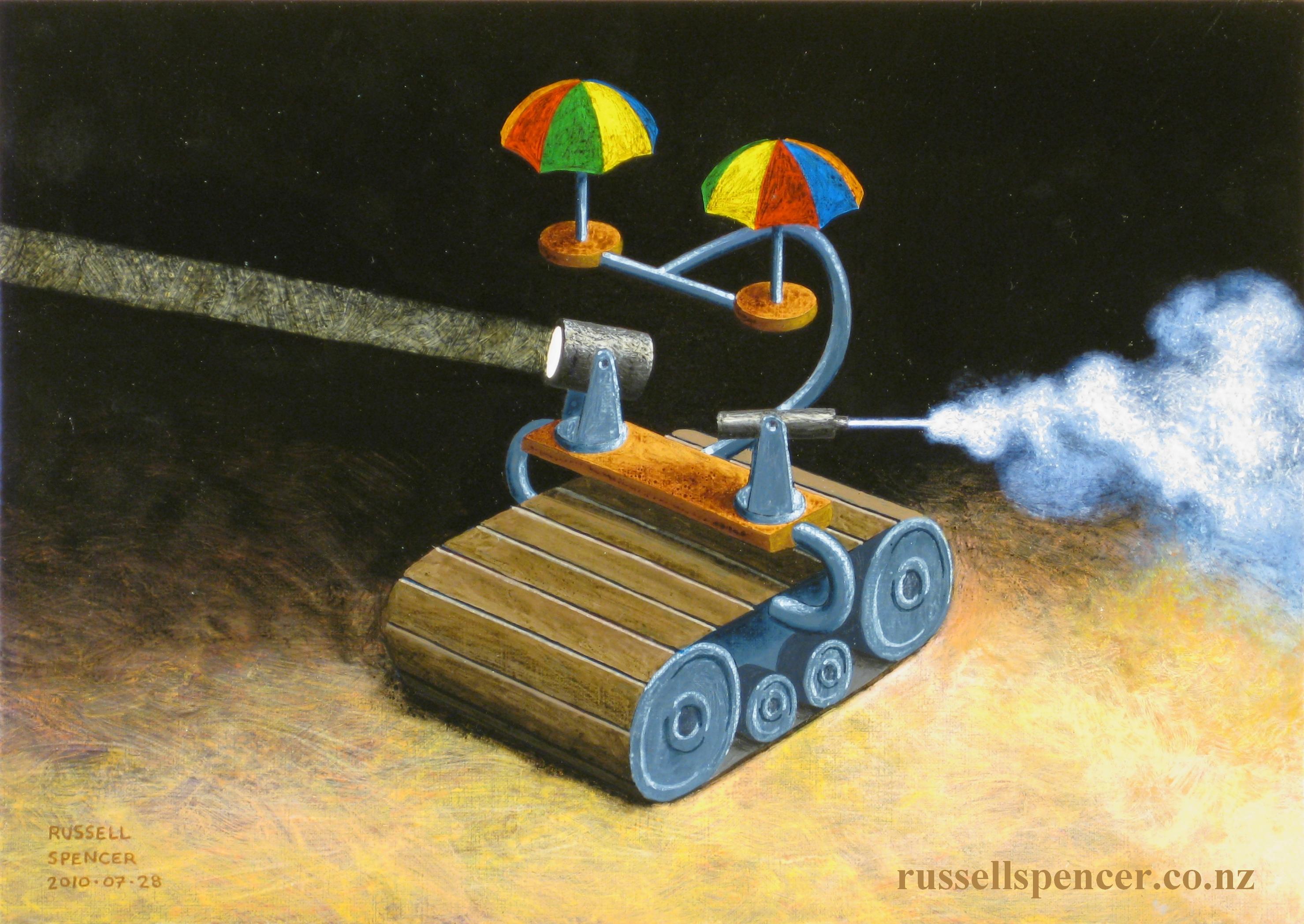 Engine 2 - painting by artist Russell Spencer (Large)