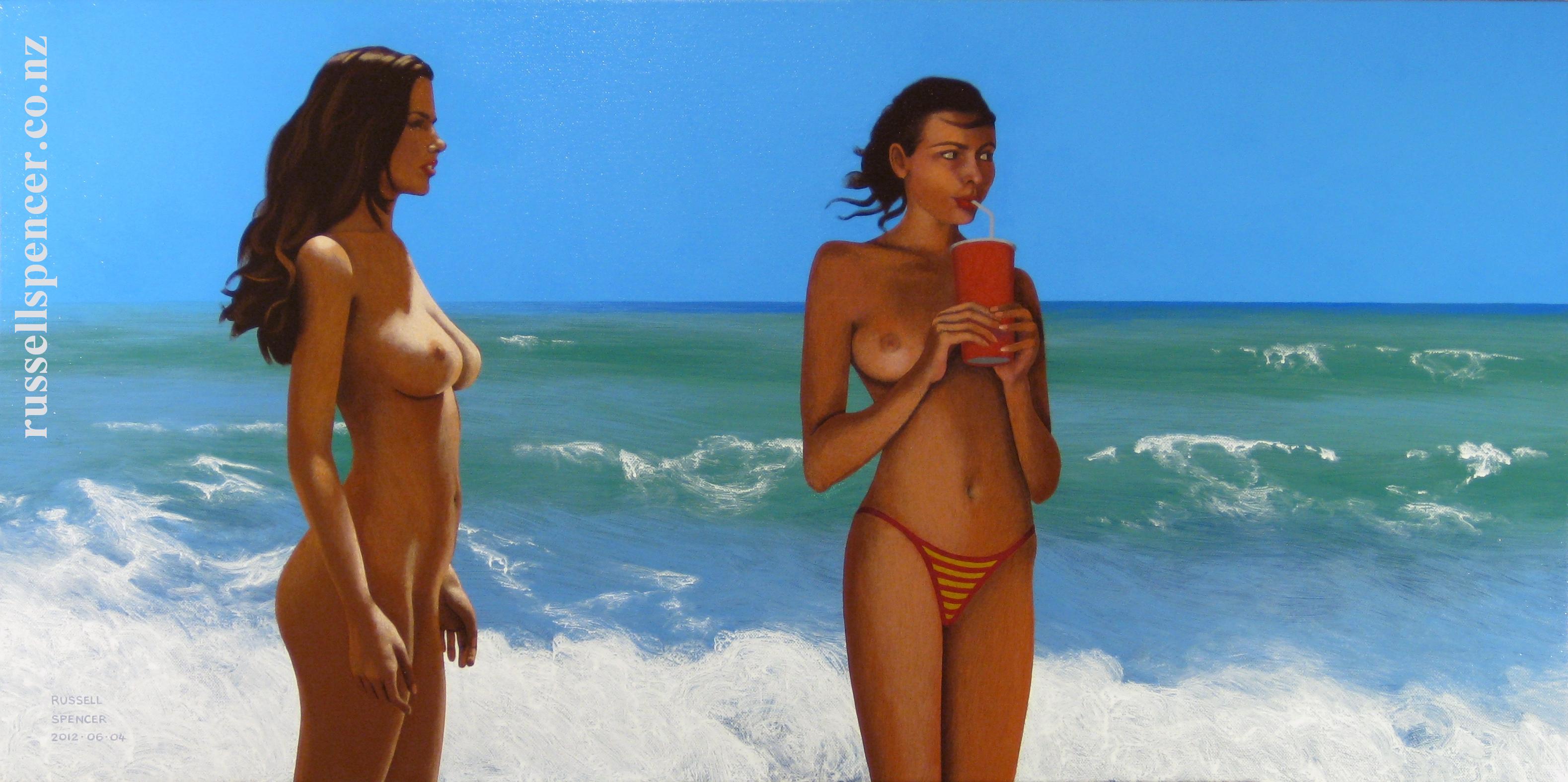 Kiwi Artist Imagines The Mediterranean - painting by artist Russell Spencer (Large)