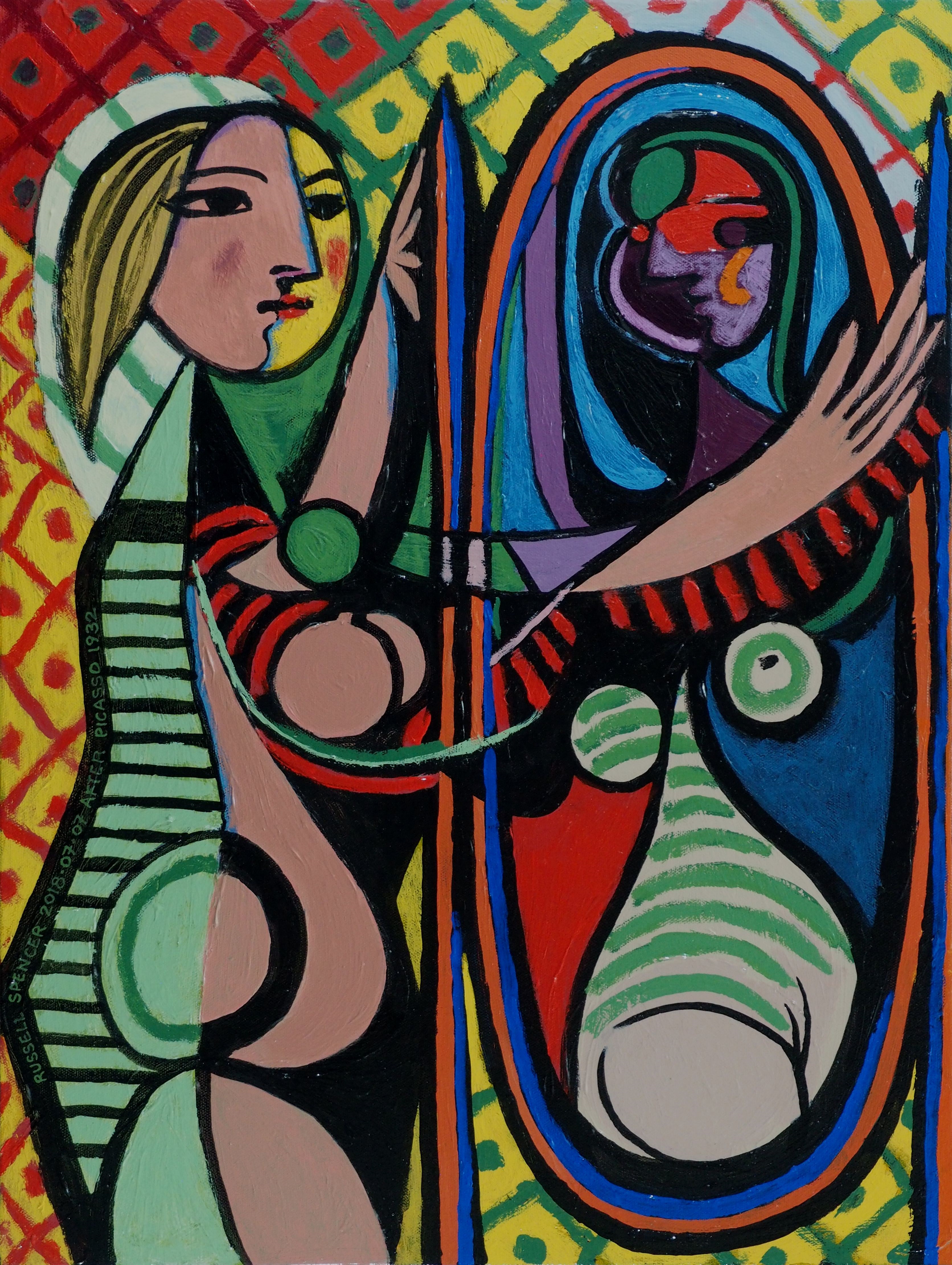 Copy of Picasso's Girl Before A Mirror, by artist Russell Spencer (Large)