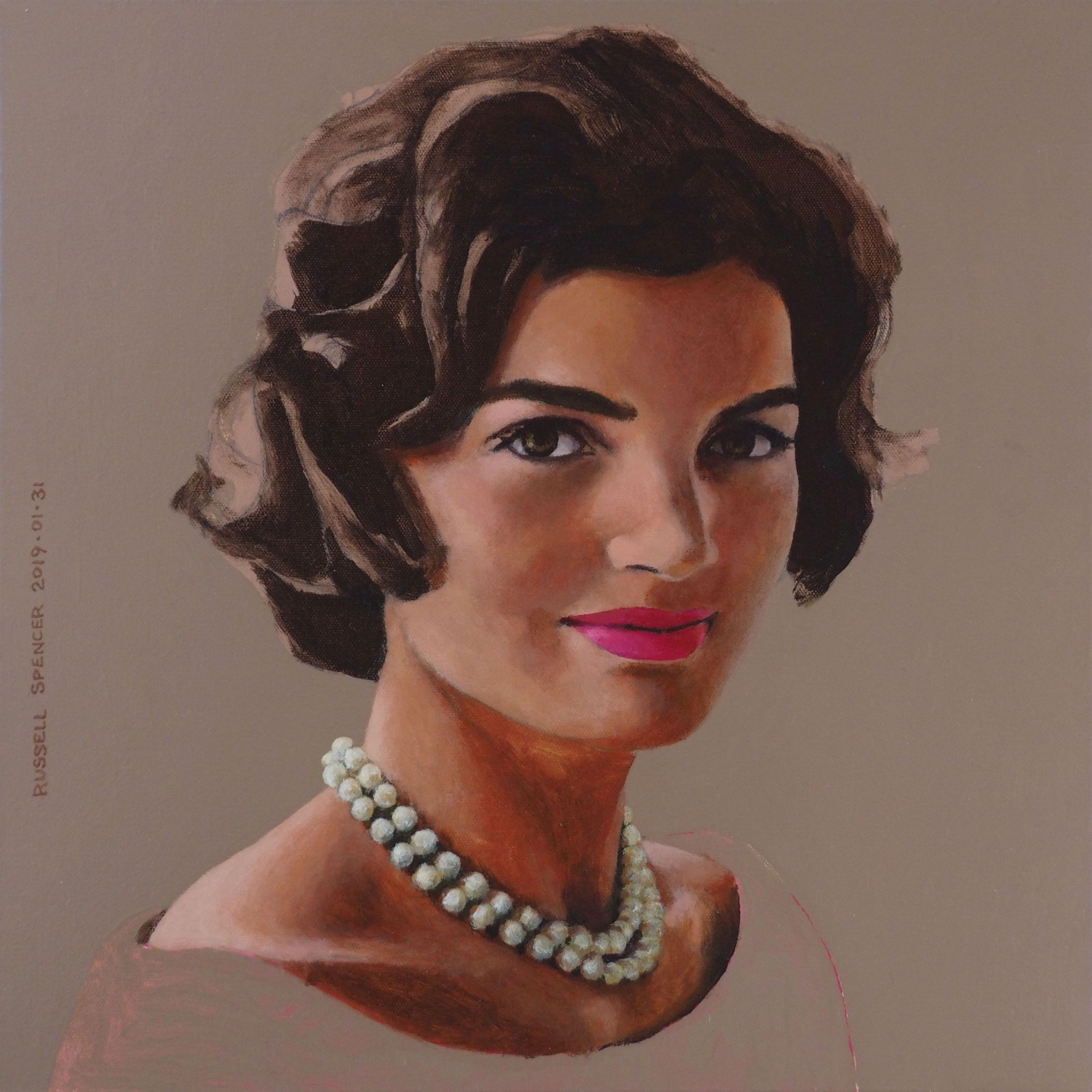 Jackie Kennedy, 1959, by artist Russell Spencer (Large)