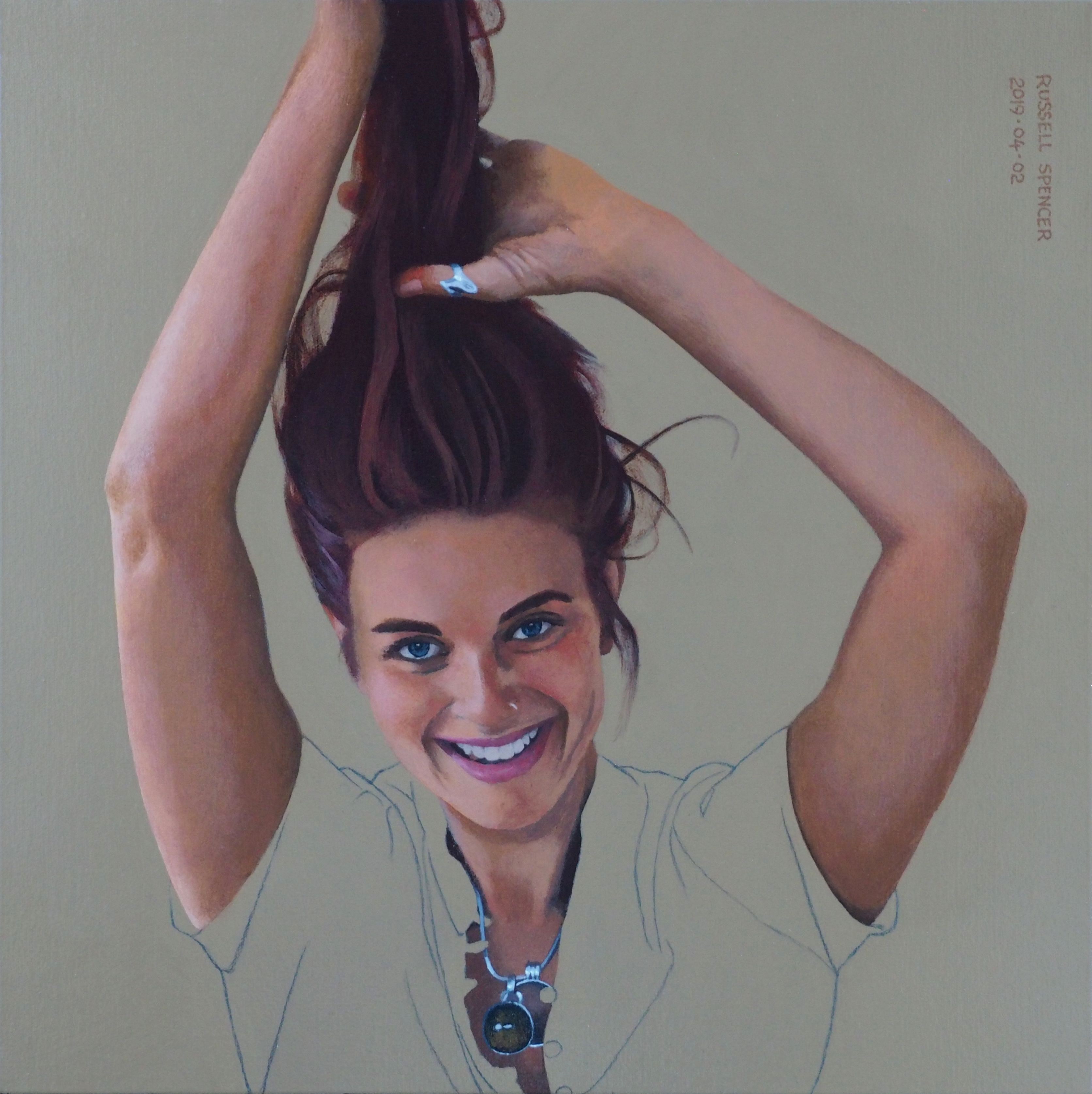 Portrait of Elle Hendriks by artist Russell Spencer (Large)