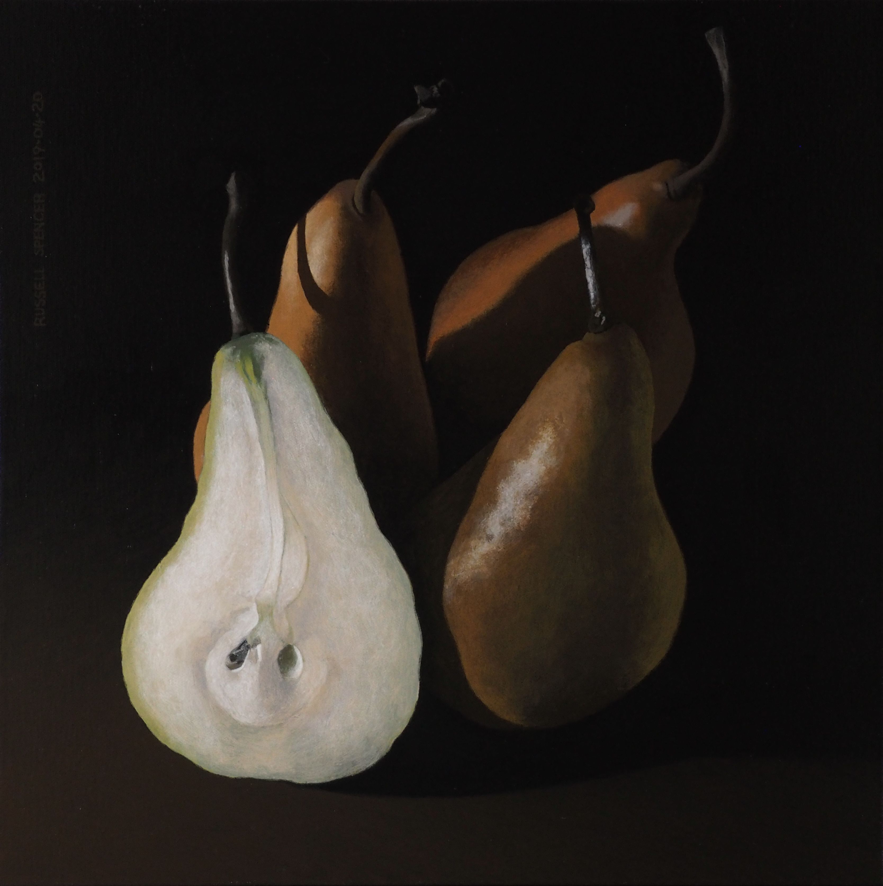 Three and a Half Pears by artist Russell Spencer (Large)