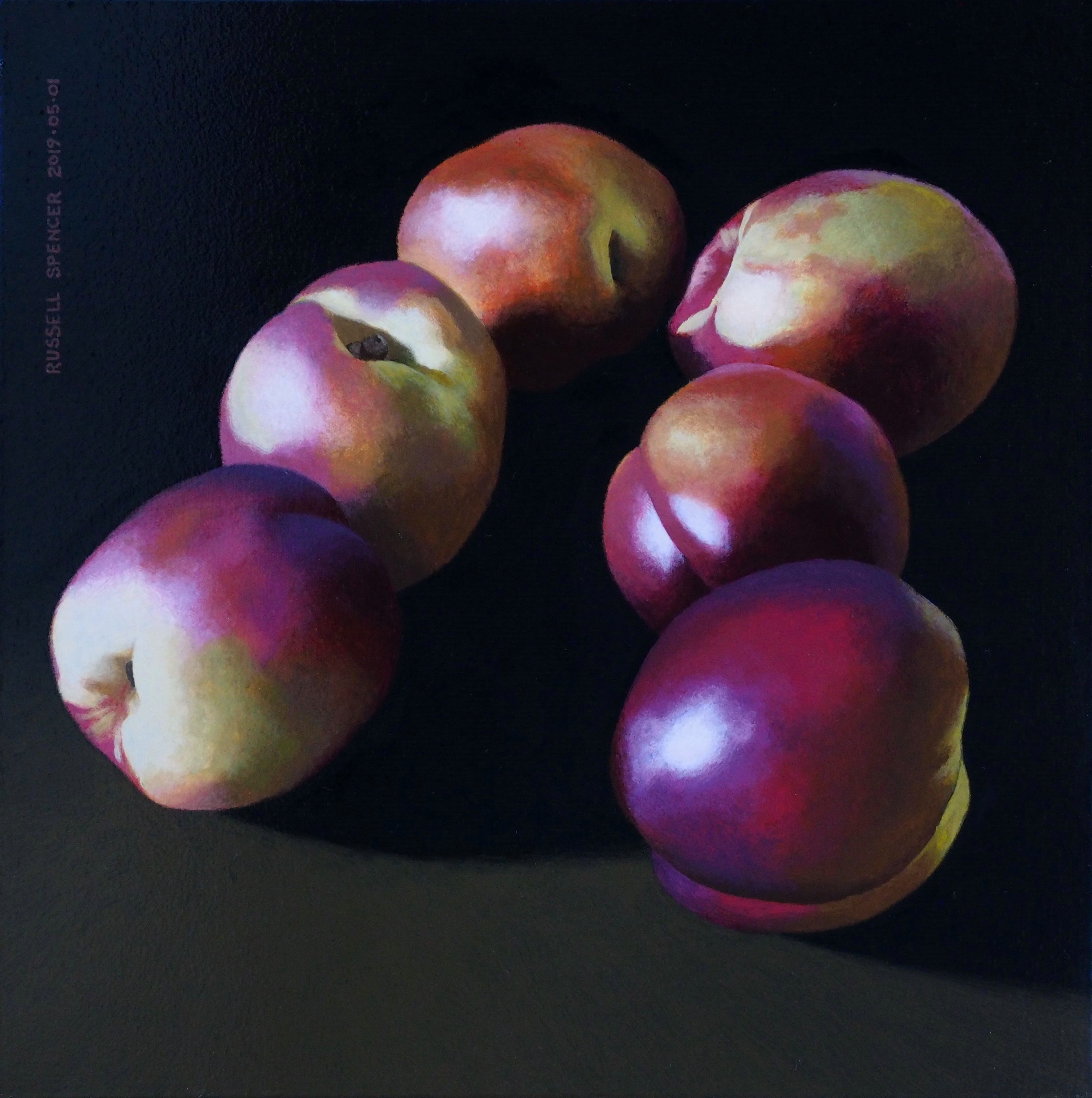 Six Nectarines by artist Russell Spencer (Large)