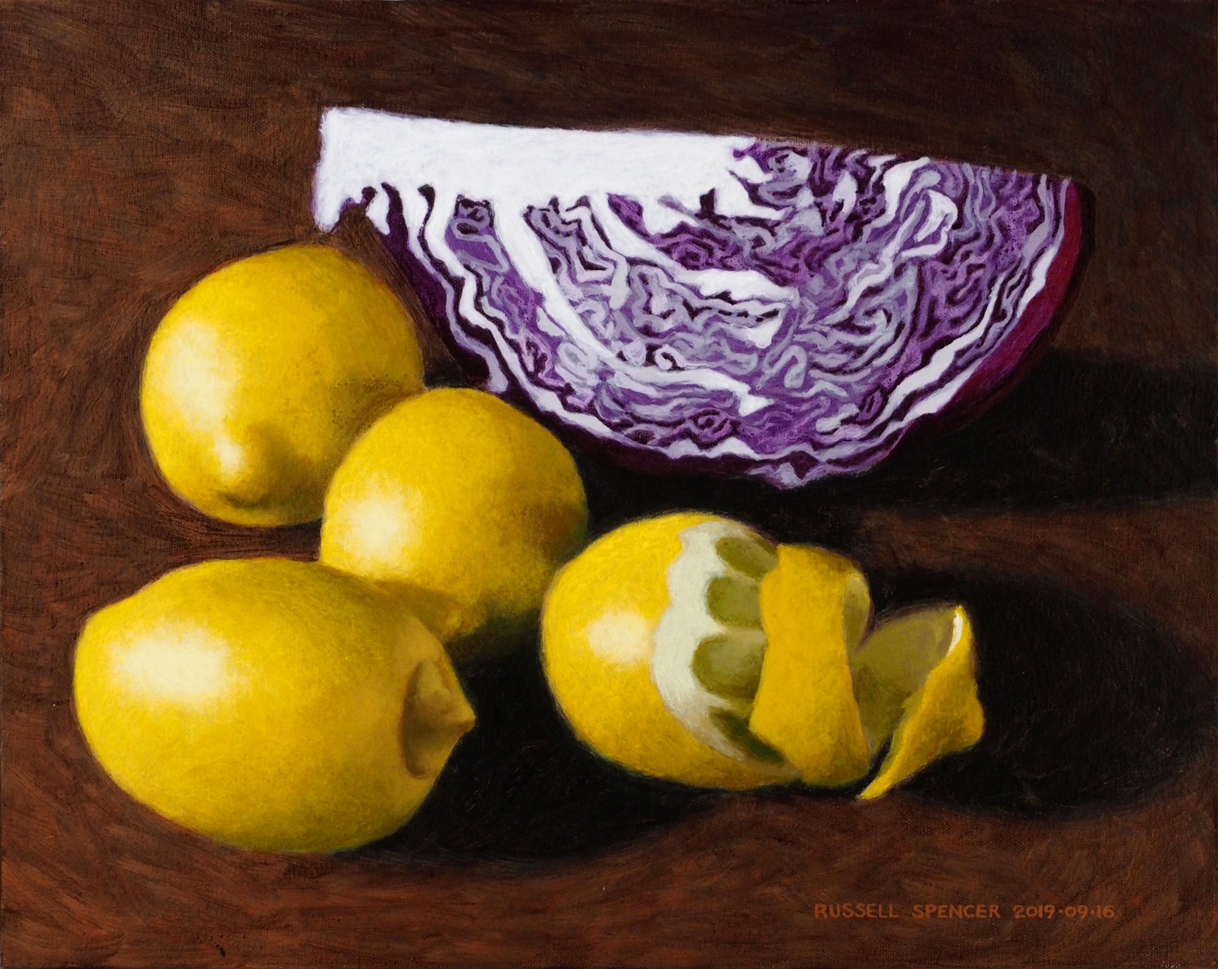 Red Cabbage and Lemons by artist Russell Spencer (Large)
